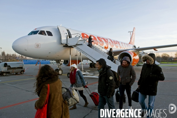 Berlin. Un airbus d Easyjet a l aeroport de Schonefeld