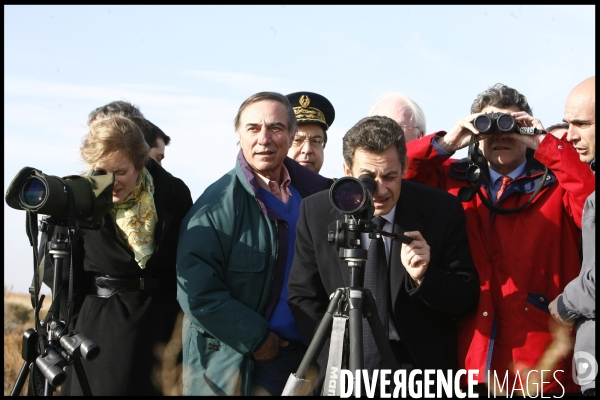 Deplacement de nicolas sarkozy en camargues