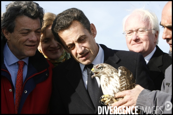 Deplacement de nicolas sarkozy en camargues