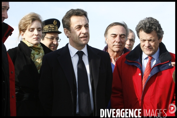 Deplacement de nicolas sarkozy en camargues