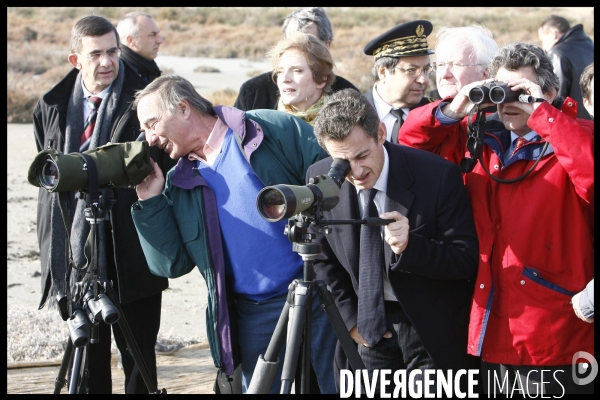 Deplacement de nicolas sarkozy en camargues