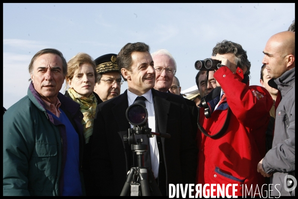 Deplacement de nicolas sarkozy en camargues