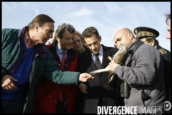 Deplacement de nicolas sarkozy en camargues