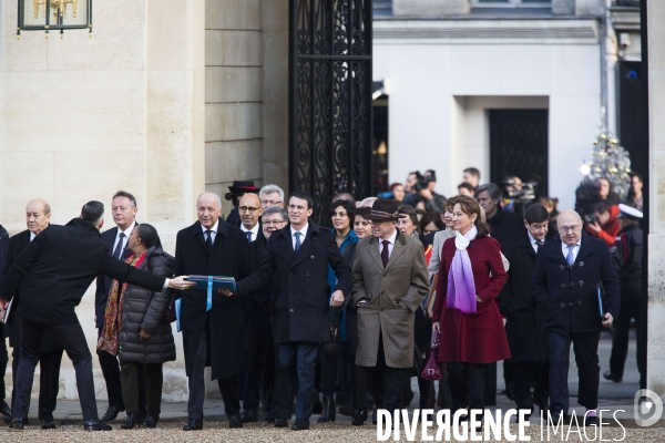 Elysee : 1er conseil des ministres 2016