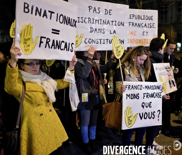 Manifestation contre la déchéance de nationalité