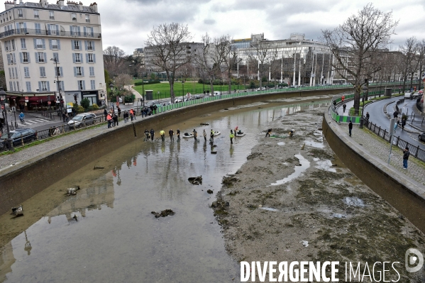 Nettoyage du canal saint martin