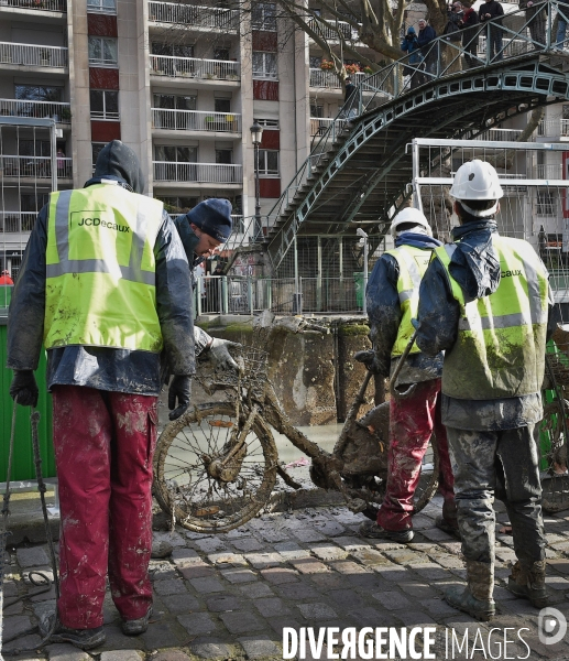 Nettoyage du canal saint martin