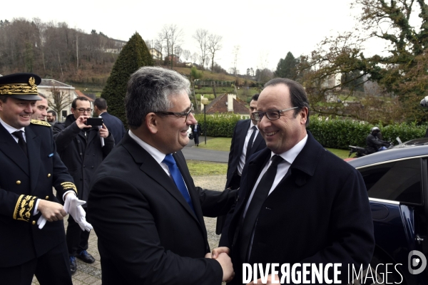 Déplacement de François HOLLANDE pour ses voeux aux corréziens
