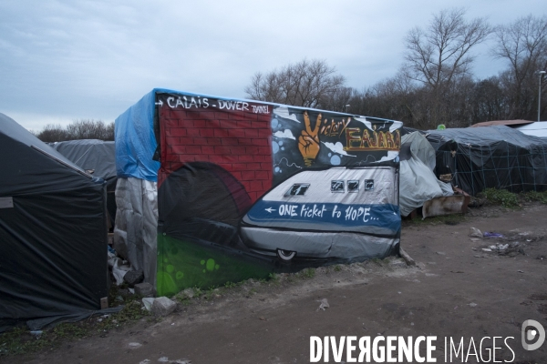 Jungle de Calais, décembre 2015