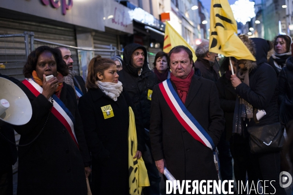 St Denis : manifestation des habitants de la rue du Corbillon.