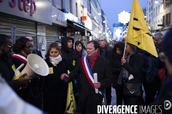 St Denis : manifestation des habitants de la rue du Corbillon.
