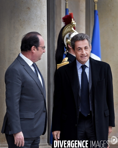 François Hollande avec Nicolas Sarkozy