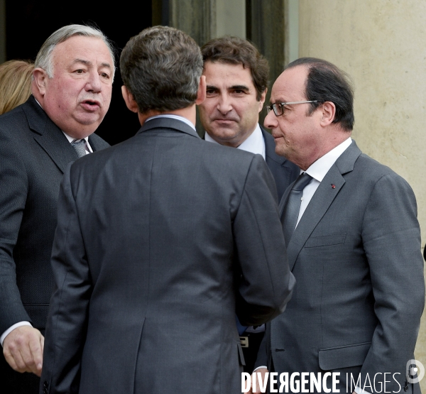 François Hollande avec Nicolas Sarkozy
