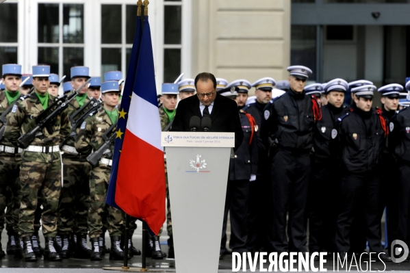 Voeux de François HOLLANDE aux forces de sécurité