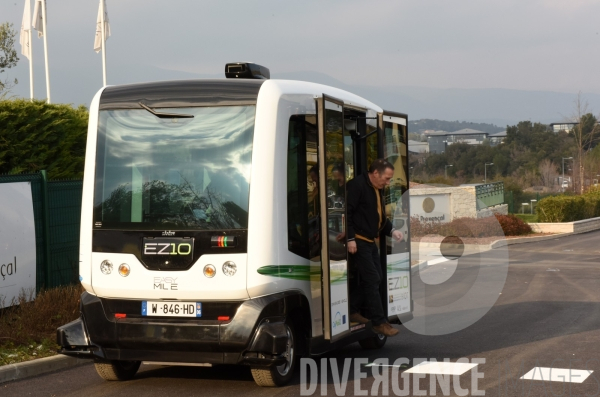 Présentation CityMobil2 #SophiaAntipolis #NIce06, véhicule sans chauffeur