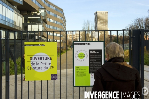 Illustration Janvier2016.Ouverture d  un nouveau troncon de la Petite ceniture dans le 13 eme arrondissement