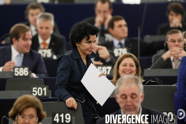 L hémicycle du Parlement européen de Strasbourg