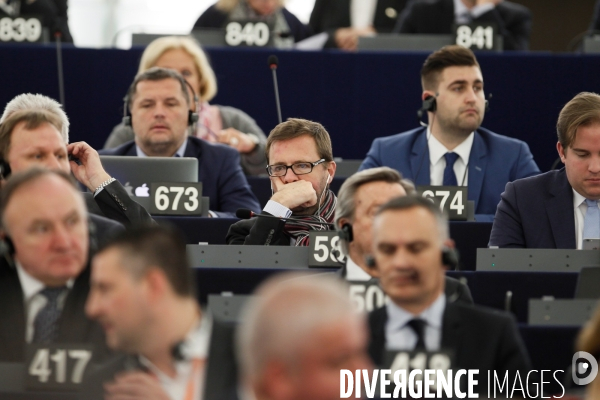 L hémicycle du Parlement européen de Strasbourg