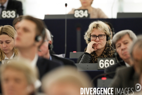 L hémicycle du Parlement européen de Strasbourg