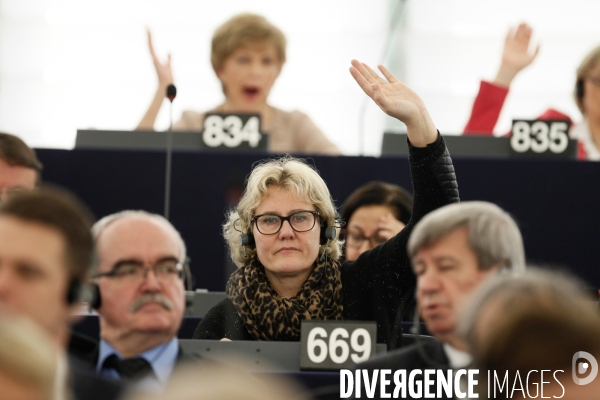 L hémicycle du Parlement européen de Strasbourg