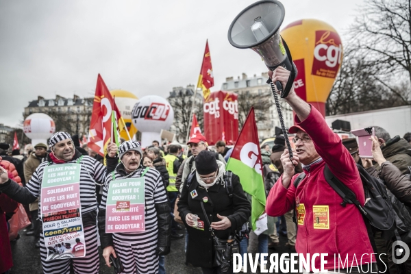 Mobilisation à Paris pour soutenir les condamnés de Goodyear