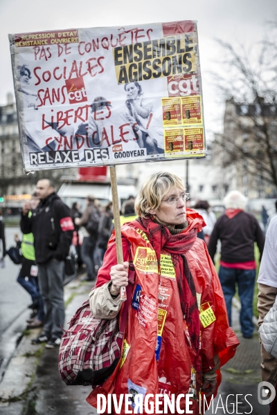 Mobilisation à Paris pour soutenir les condamnés de Goodyear