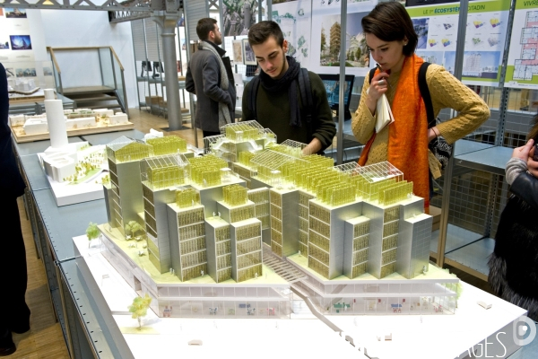 Au Pavillon de l Arsenal, exposition des laureats de l appel a projets urbains, Reinventer Paris.