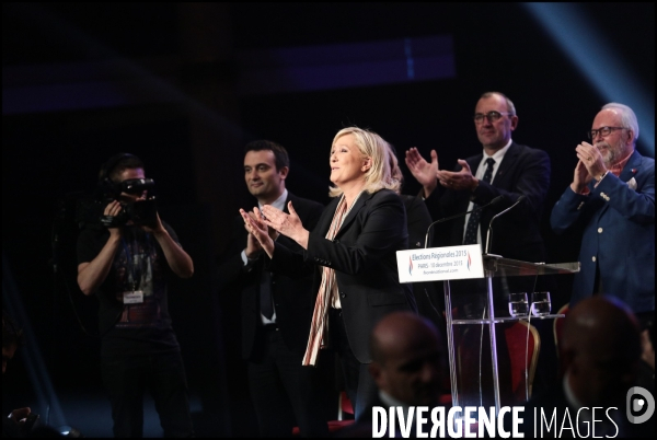 Regionales 2015 - meeting de marine le pen a paris