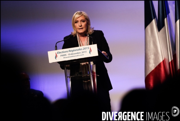 Regionales 2015 - meeting de marine le pen a paris