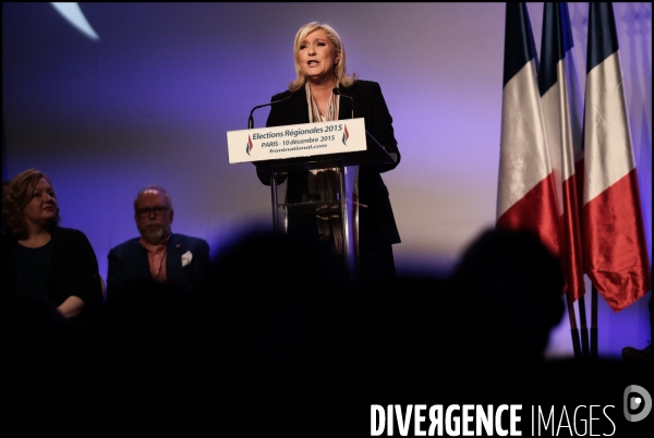 Regionales 2015 - meeting de marine le pen a paris