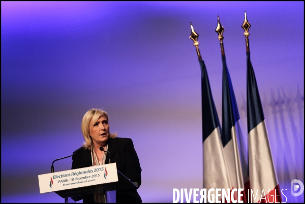 Regionales 2015 - meeting de marine le pen a paris