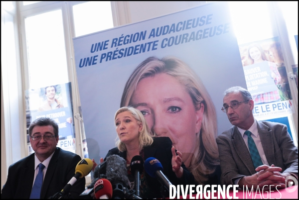 Conference de presse de marine le pen a lille