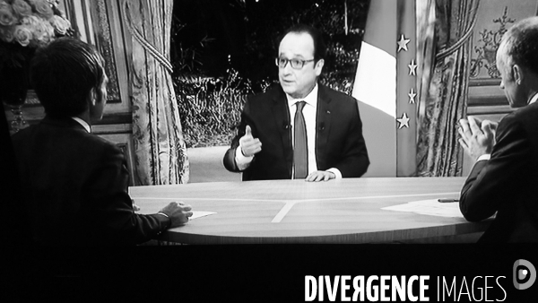 TV Conference de presse du President de la République François Hollande