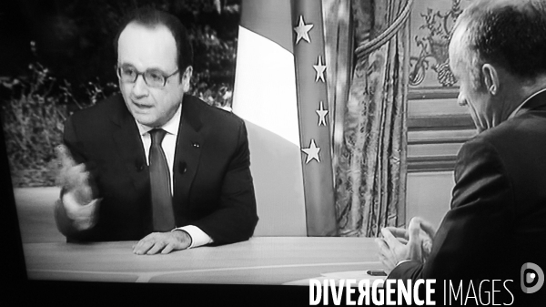 TV Conference de presse du President de la République François Hollande