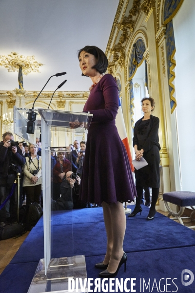 Passation pouvoir Ministere de la culture Fleur Pellerin Audrey Azoulay