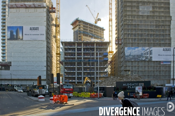 Londres, boom de l immobilier de bureaux et de logements.London booming town.