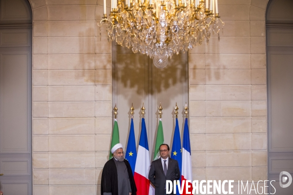 François Hollande reçoit le président iranien Hassan Rohani