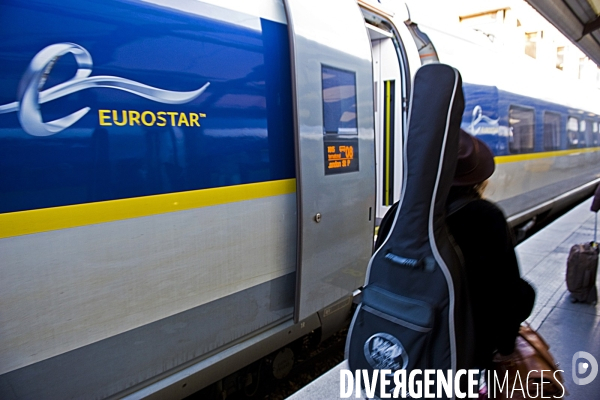 Au depart d un  Eurostar a destination de Londres