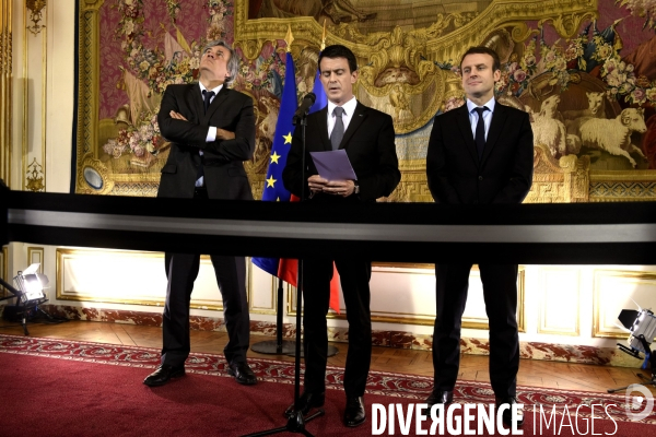 Manuel Valls reçoit les dirigeants de la grande distribution