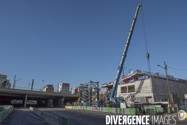 Paris : lancement du pont Berthier  dans la zone Clichy-Batignolles