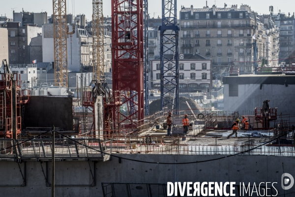 Paris : lancement du pont Berthier  dans la zone Clichy-Batignolles