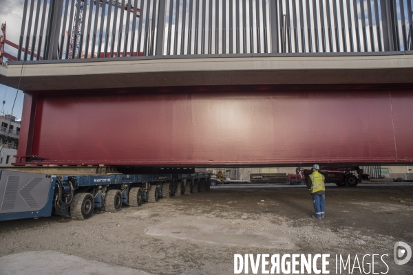 Paris : lancement du pont Berthier  dans la zone Clichy-Batignolles