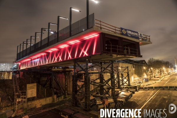 Paris : lancement du pont Berthier  dans la zone Clichy-Batignolles