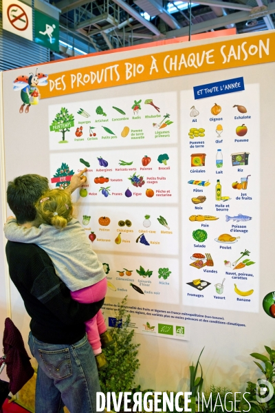 Salon de l agriculture 2016.L  agriculture bio produit des fruits et legumes a chaque saison et toute l annee