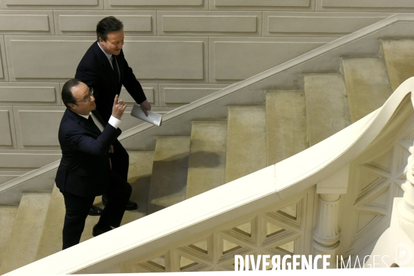 34ème sommet franco-britannique. David Cameron et François Hollande