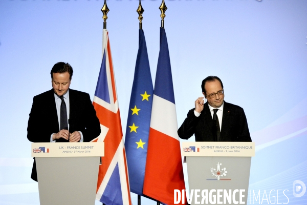 34ème sommet franco-britannique. David Cameron et François Hollande