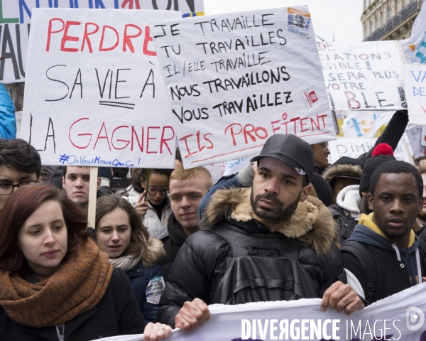 Manifestation contre le projet de loi travail