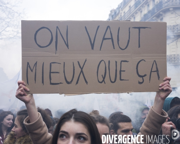 Manifestation contre le projet de loi travail