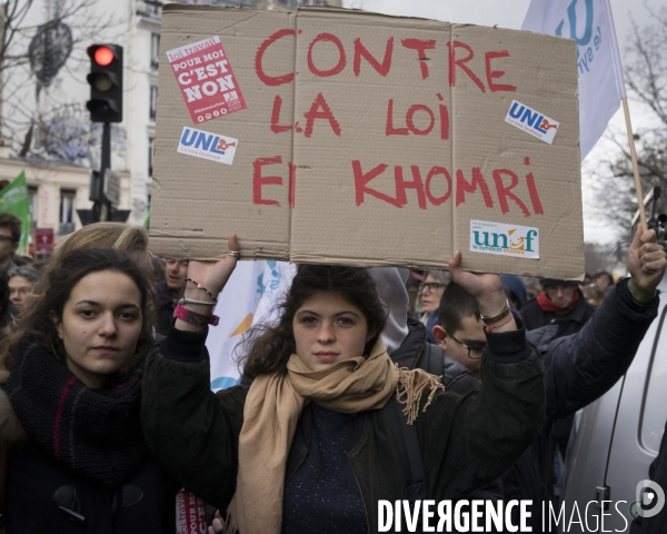 Manifestation contre le projet de loi travail