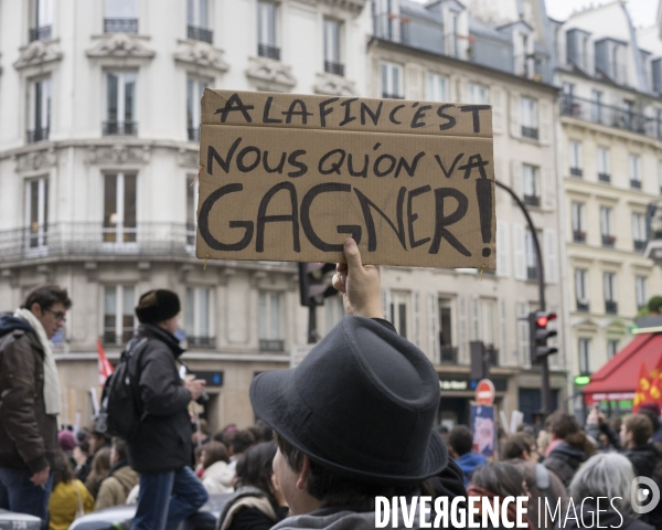 Manifestation contre le projet de loi travail